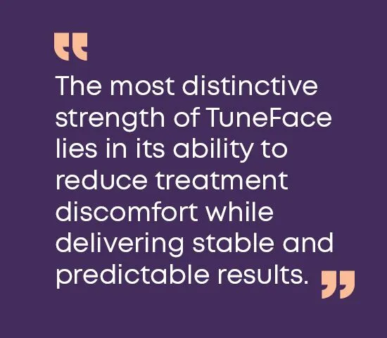 You have also worked with monopolar RF, bipolar RF, and HIFU technologies. What makes Non-Invasive Fractional Unipolar RF (TuneFace) particularly distinctive?